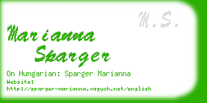 marianna sparger business card